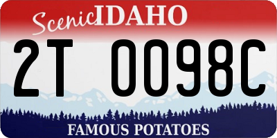 ID license plate 2T0098C