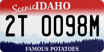ID license plate 2T0098M