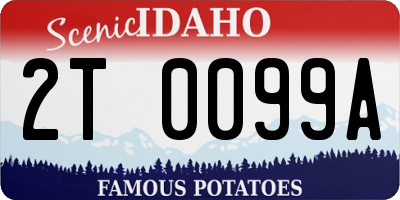 ID license plate 2T0099A