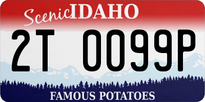 ID license plate 2T0099P