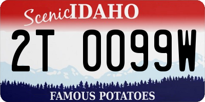ID license plate 2T0099W