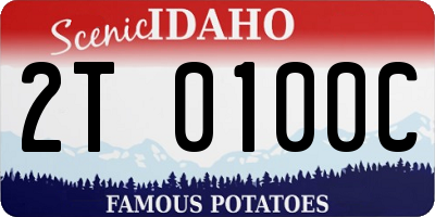 ID license plate 2T0100C