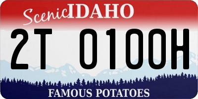 ID license plate 2T0100H
