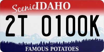 ID license plate 2T0100K