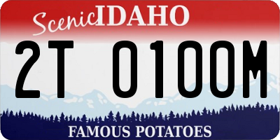 ID license plate 2T0100M