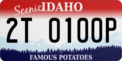 ID license plate 2T0100P
