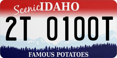 ID license plate 2T0100T