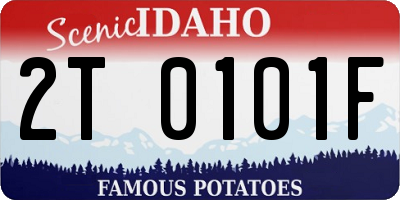ID license plate 2T0101F