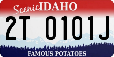ID license plate 2T0101J