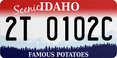 ID license plate 2T0102C
