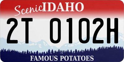 ID license plate 2T0102H