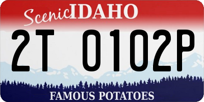 ID license plate 2T0102P