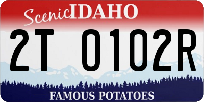 ID license plate 2T0102R
