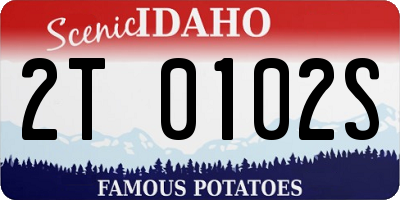 ID license plate 2T0102S