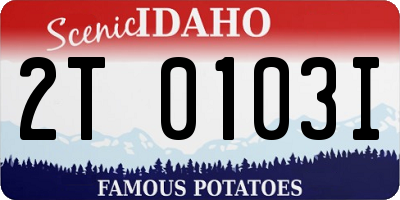 ID license plate 2T0103I