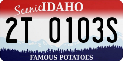 ID license plate 2T0103S