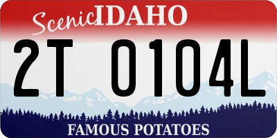 ID license plate 2T0104L