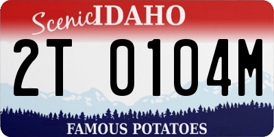 ID license plate 2T0104M