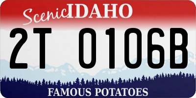 ID license plate 2T0106B