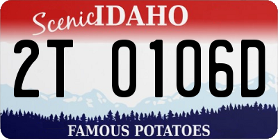 ID license plate 2T0106D