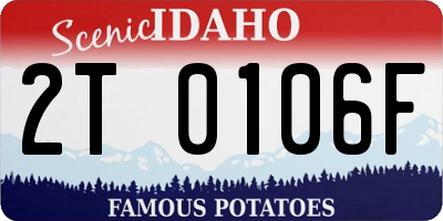 ID license plate 2T0106F