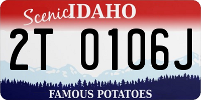 ID license plate 2T0106J
