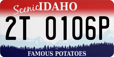 ID license plate 2T0106P