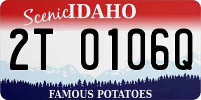 ID license plate 2T0106Q