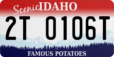 ID license plate 2T0106T