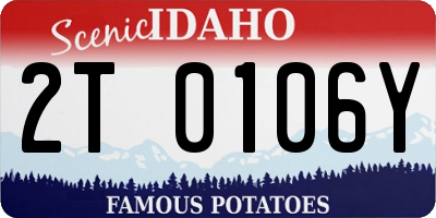 ID license plate 2T0106Y