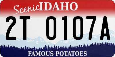 ID license plate 2T0107A