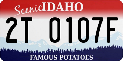 ID license plate 2T0107F