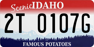 ID license plate 2T0107G