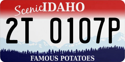 ID license plate 2T0107P