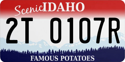 ID license plate 2T0107R