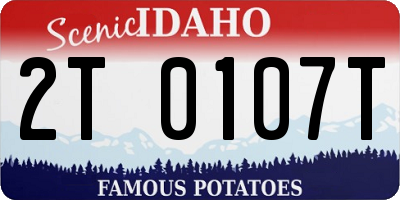 ID license plate 2T0107T