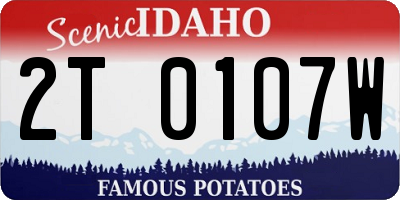 ID license plate 2T0107W