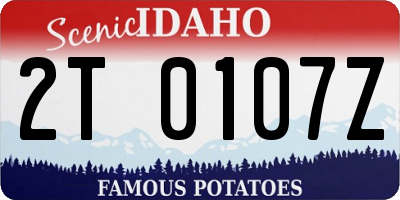 ID license plate 2T0107Z