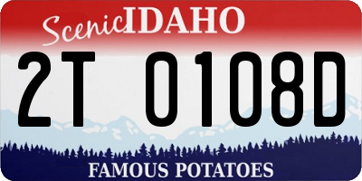 ID license plate 2T0108D