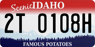 ID license plate 2T0108H