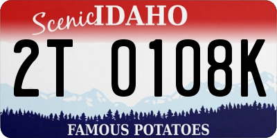 ID license plate 2T0108K