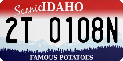 ID license plate 2T0108N