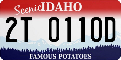 ID license plate 2T0110D