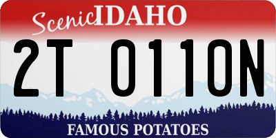 ID license plate 2T0110N