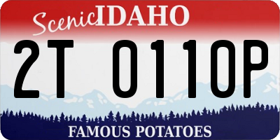 ID license plate 2T0110P