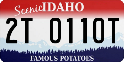 ID license plate 2T0110T