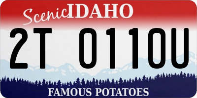 ID license plate 2T0110U