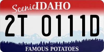 ID license plate 2T0111D