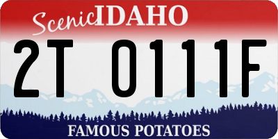 ID license plate 2T0111F