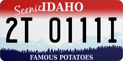 ID license plate 2T0111I